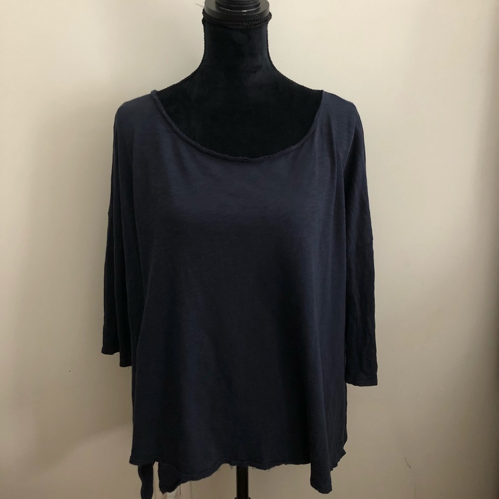 Calypso St Barth’s Navy 3/4 Sleeve Top